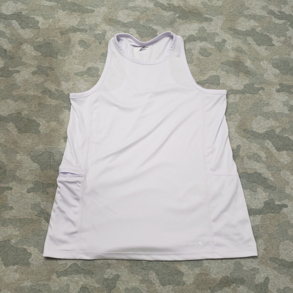 Carhartt Tank Top‎ Womens XS White Relaxed Fit Sleeveless Workwear